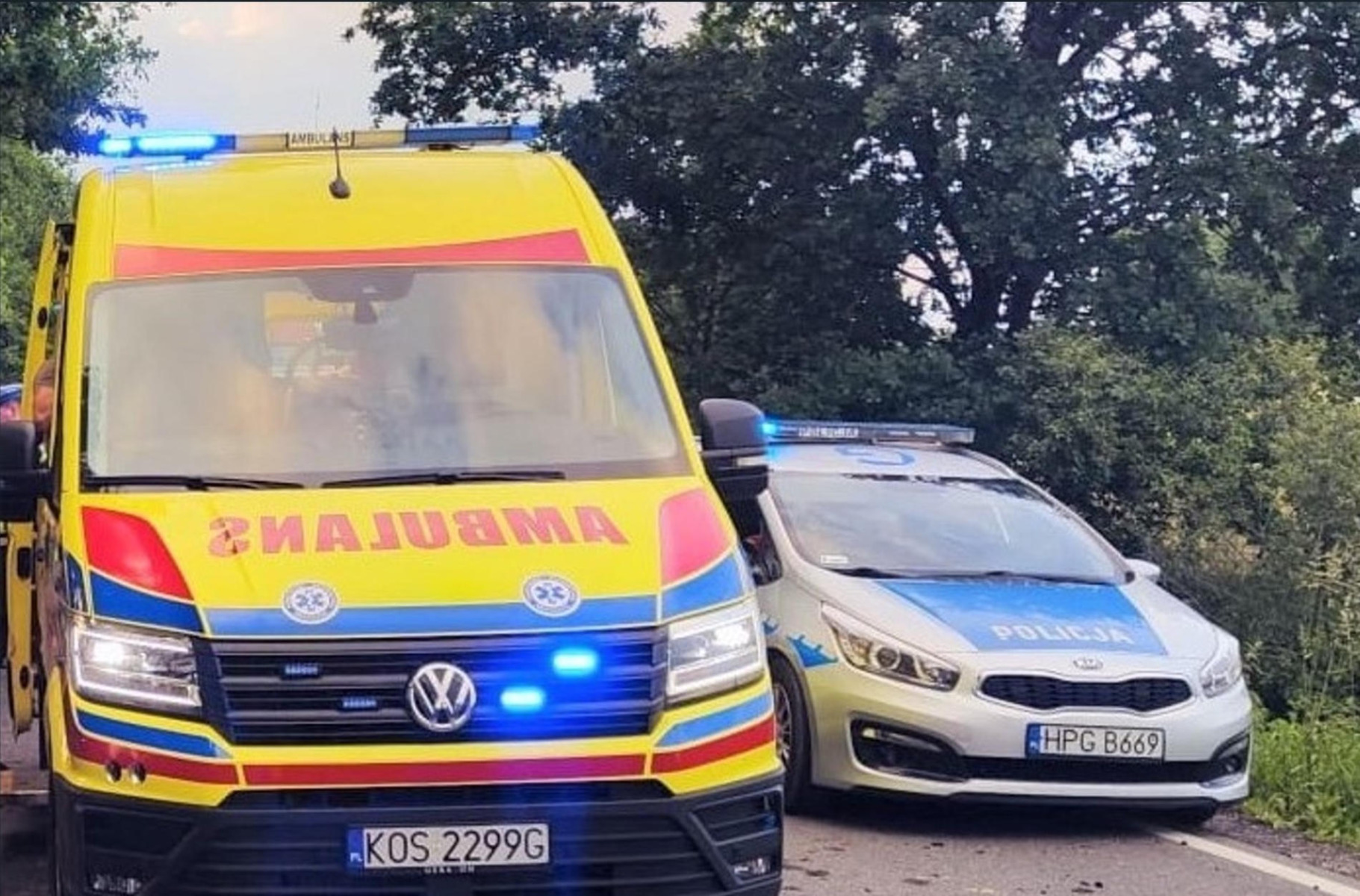 Jechał slalomem. Dzięki pani Annie trafił pod opiekę lekarzy