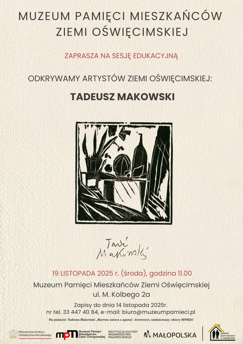 Sesja edukacyjna „Odkrywamy artystów ziemi oświęcimskiej – Tadeusz Makowski”
