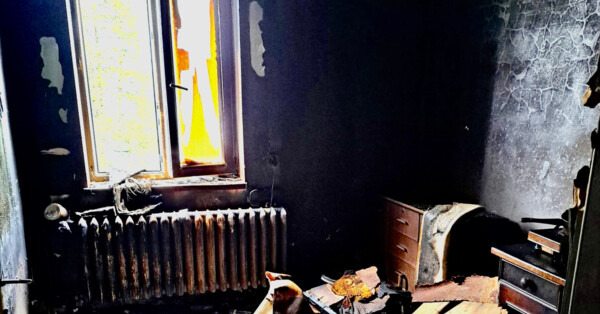 Ogień w bloku w Chełmku. Śmierć lokatora - AKTUALIZACJA