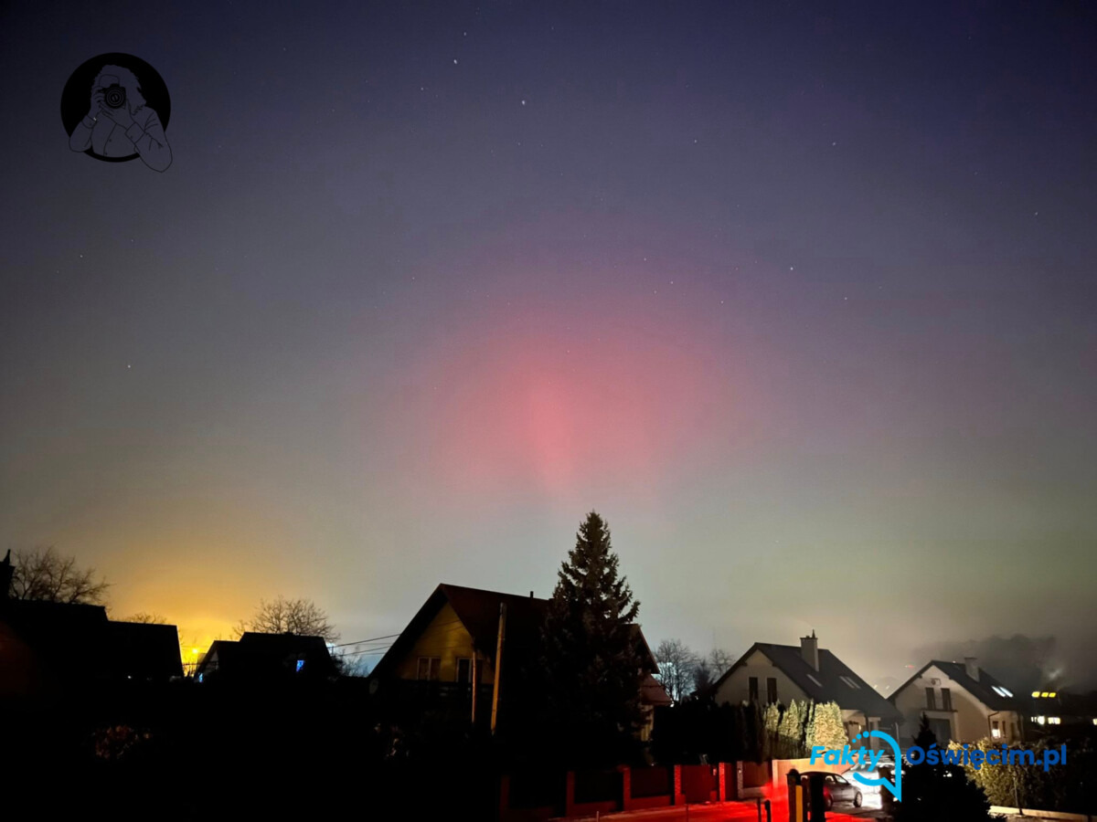 Zorza polarna nad Brzezinką - FOTO