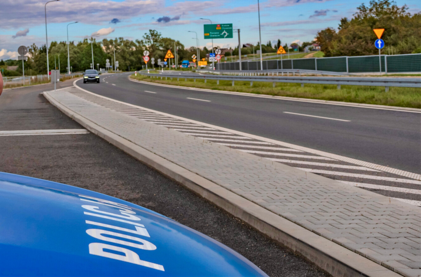 Wjechała rowerem na S1. Miała ponad promil