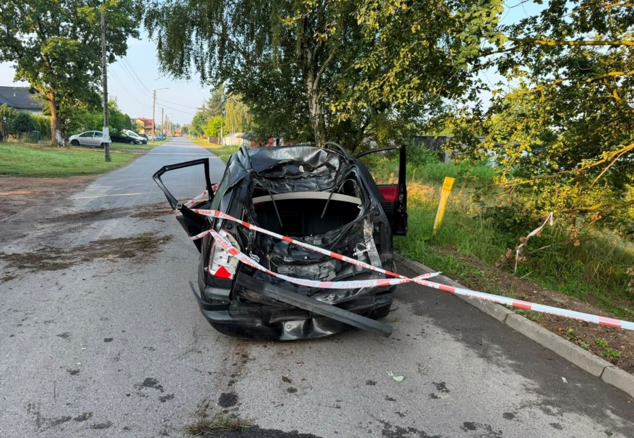 16-latek zabrał kolegów na przejażdżkę autem matki. Rozbili się na drzewie