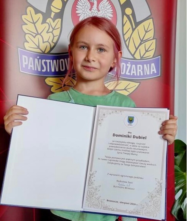 Dominika Dubiel, siedmioletnia bohaterka z Brzeszcz - FILM, FOTO