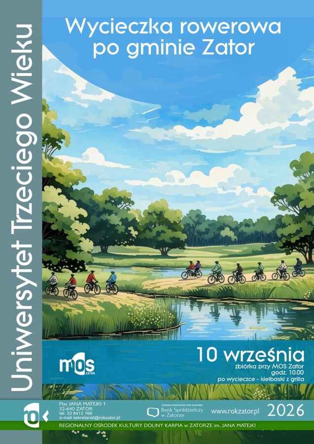 Wycieczka rowerowa dla słuchaczy UTW w Zatorze