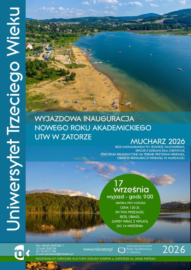 Rejs po Jeziorze Mucharskim na inaugurację UTW w Zatorze