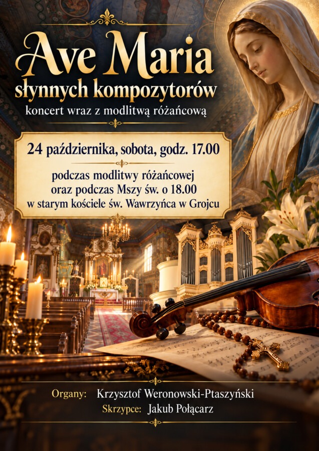 Ave Maria w drewnianym kościele. Koncert w Grojcu