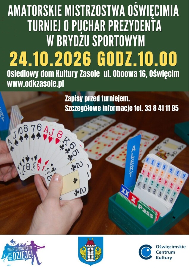 Karty na stół. Brydżyści zmierzą się na Zasolu