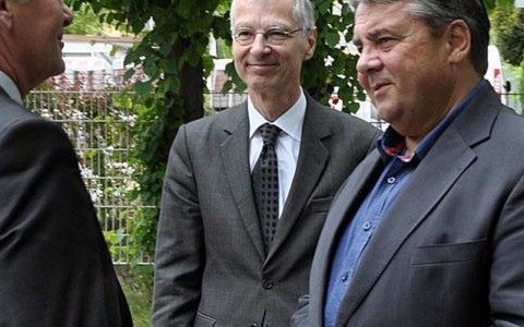 Sigmar Gabriel z wizytą w Oświęcimiu