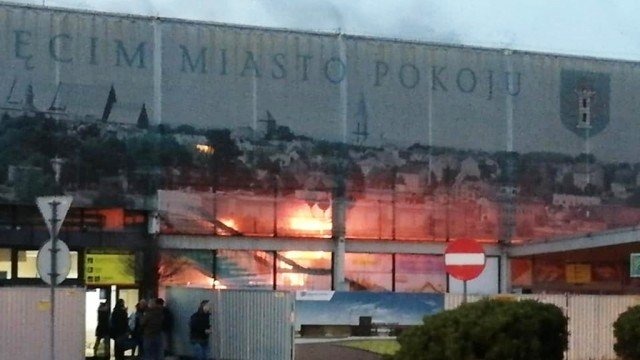 Płonie dworzec kolejowy w Oświęcimiu – FOTO