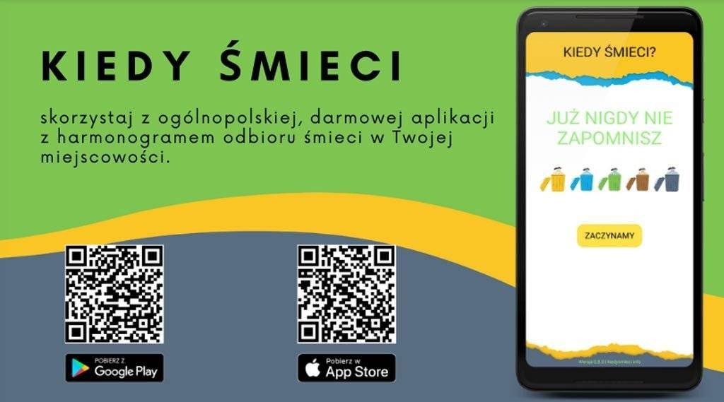Aplikacja „Kiedy śmieci” w Oświęcimiu i Polance Wielkiej