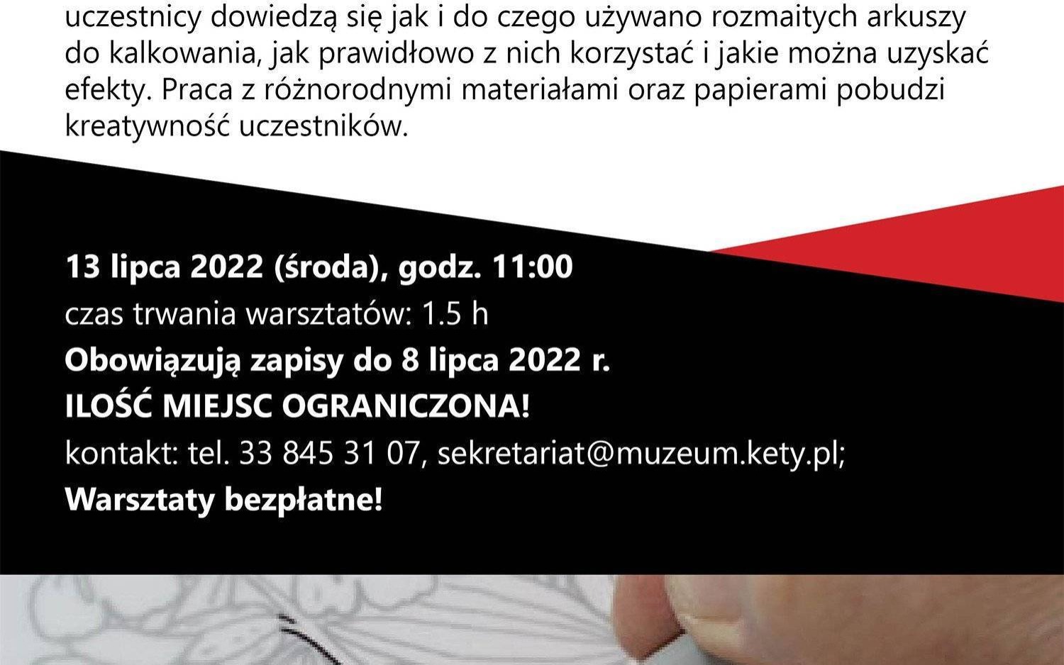 Muzeum zaprasza na bezpłatne wakacyjne warsztaty