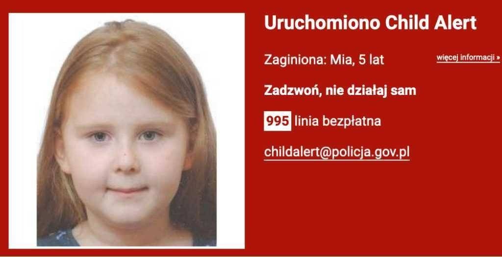 Child Alert. Poszukiwana pięcioletnia Mia, córka zabitej oświęcimianki