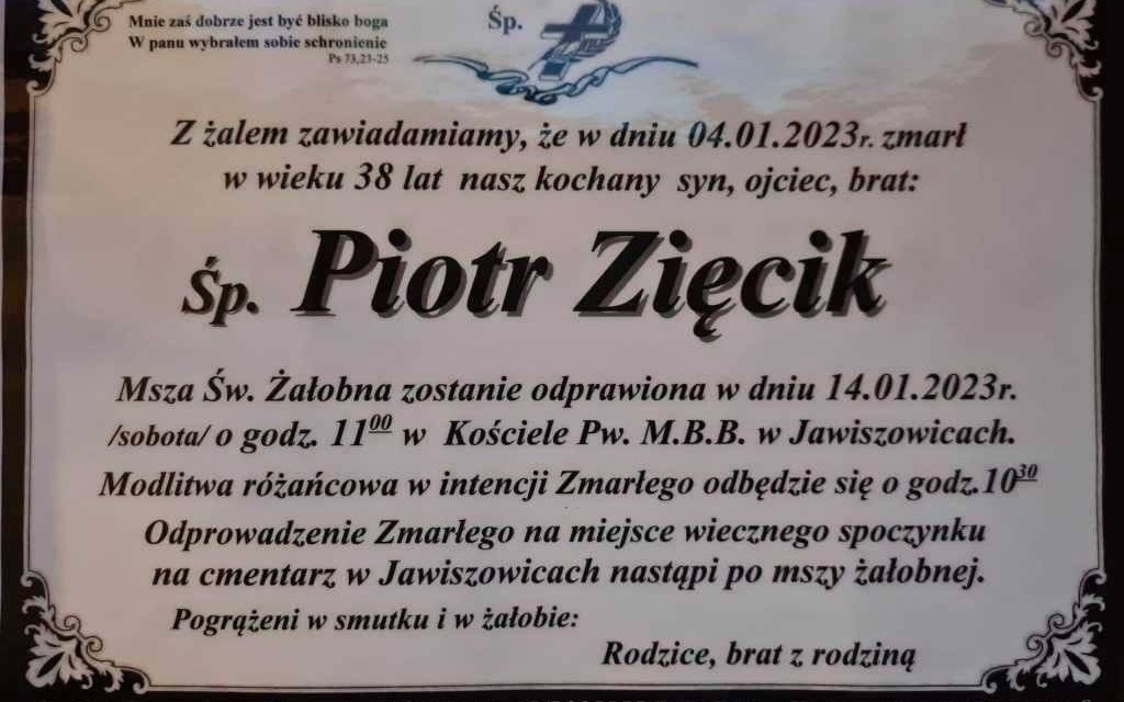 Pożegnanie rodziców Teosia w sobotę w Jawiszowicach