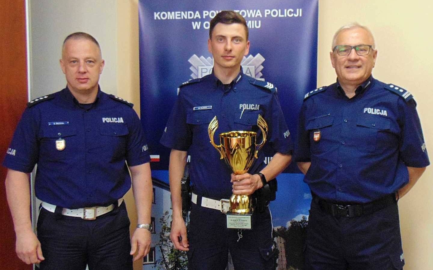 Mundurowy z Oświęcimia na podium konkursu Policjant Ruchu Drogowego