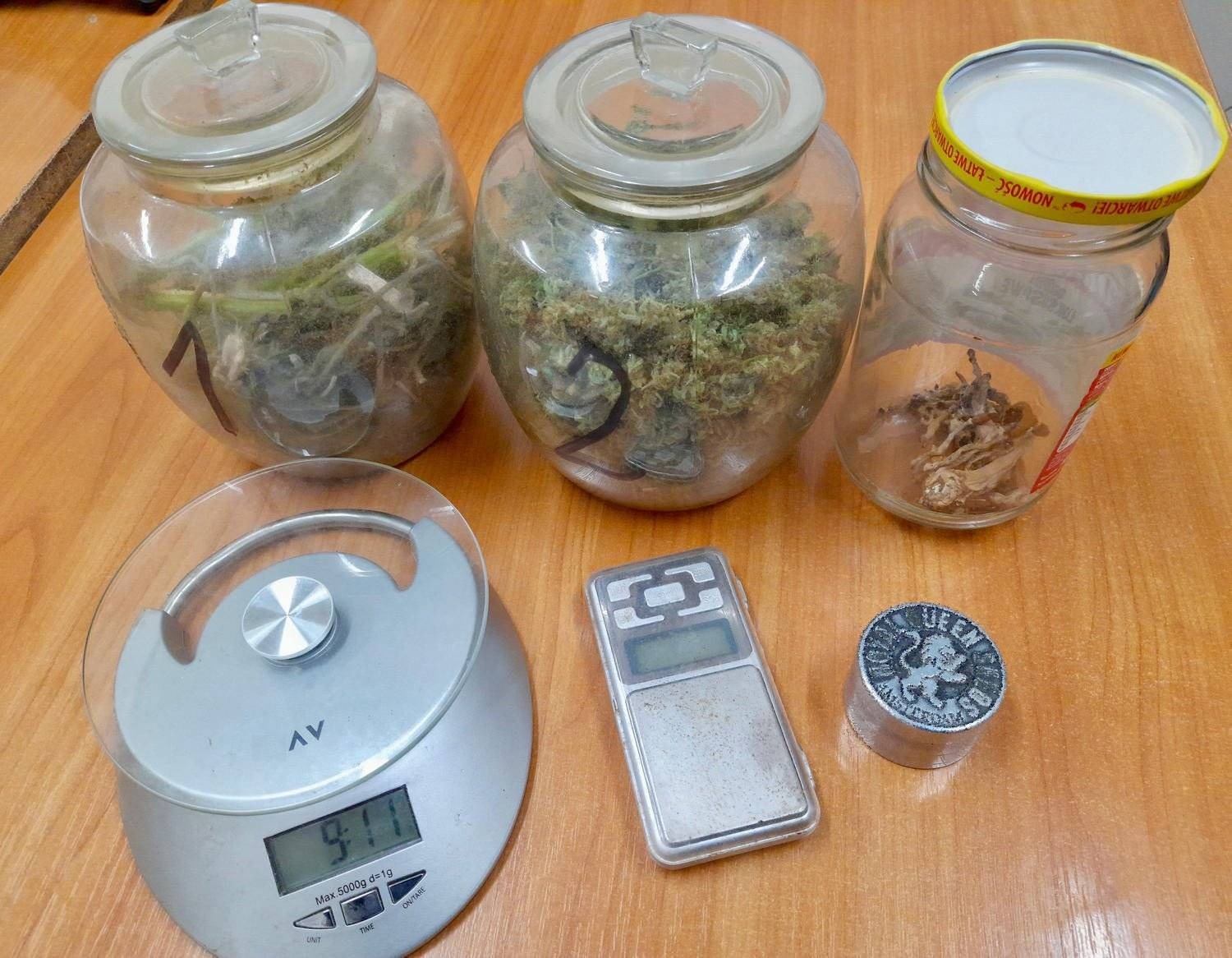 Marihuana i grzybki halucynogenne w mieszkaniu 45-latka z Oświęcimia