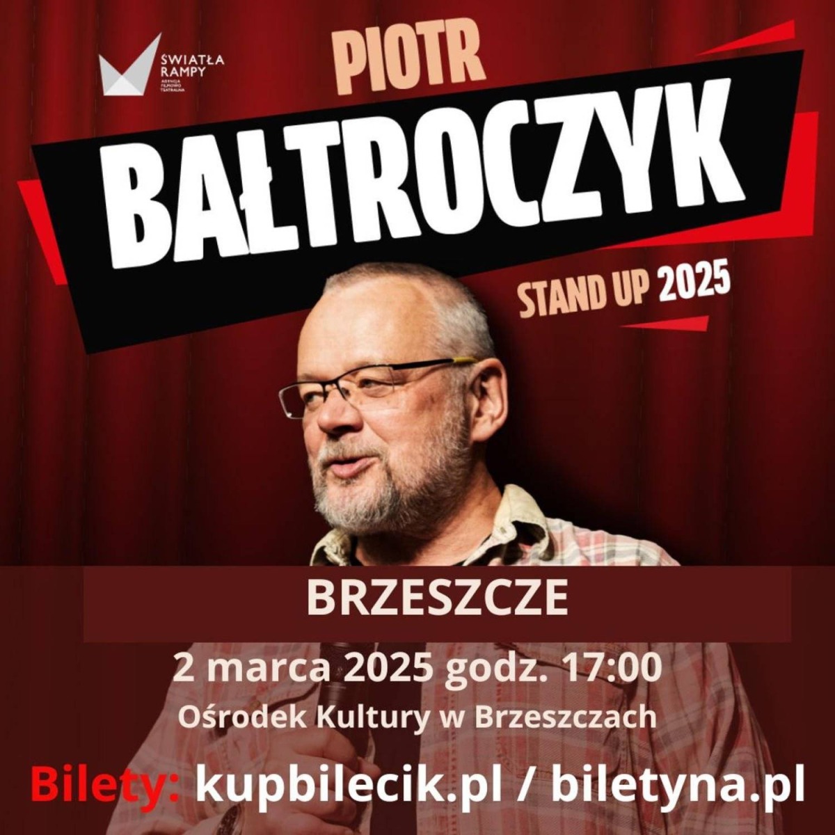 Rozdaliśmy zaproszenia na stand-up Piotra Bałtroczyka