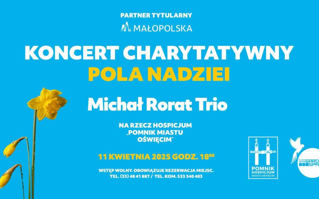 Koncert Trio Michał Rorat dla hospicjum w Oświęcimiu