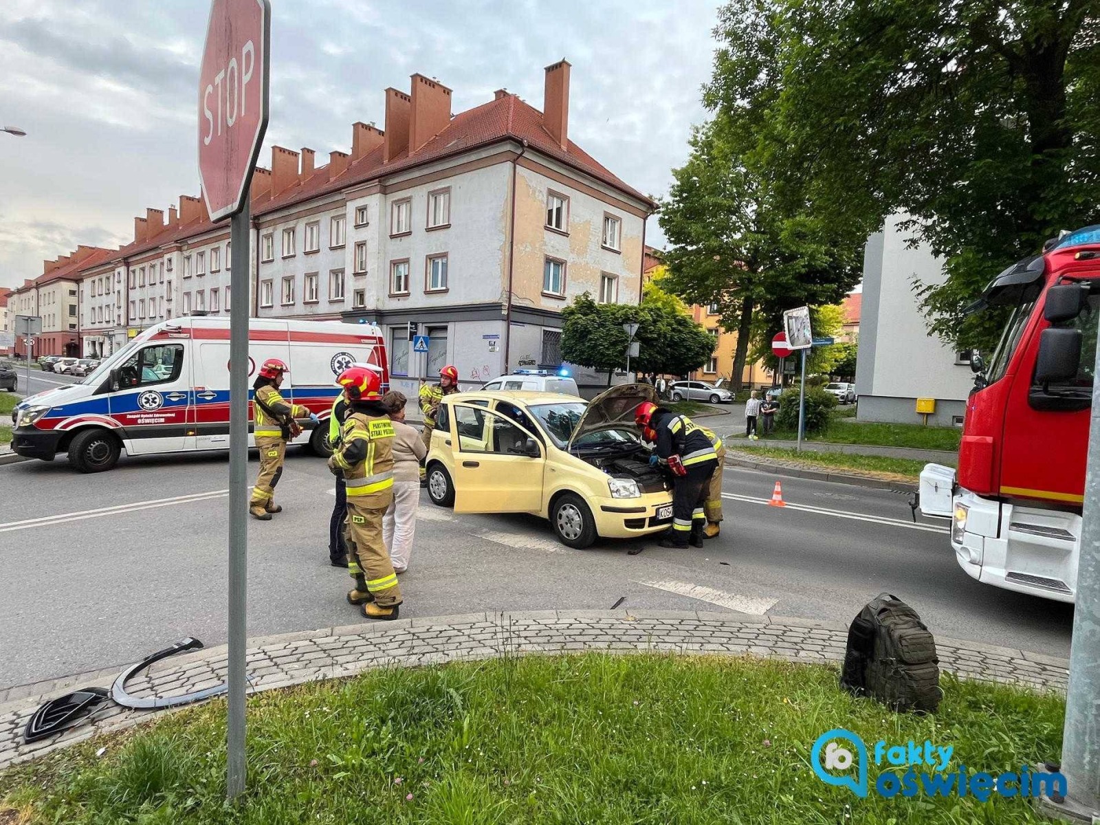 Fiat panda zderzył się z audi – FOTO