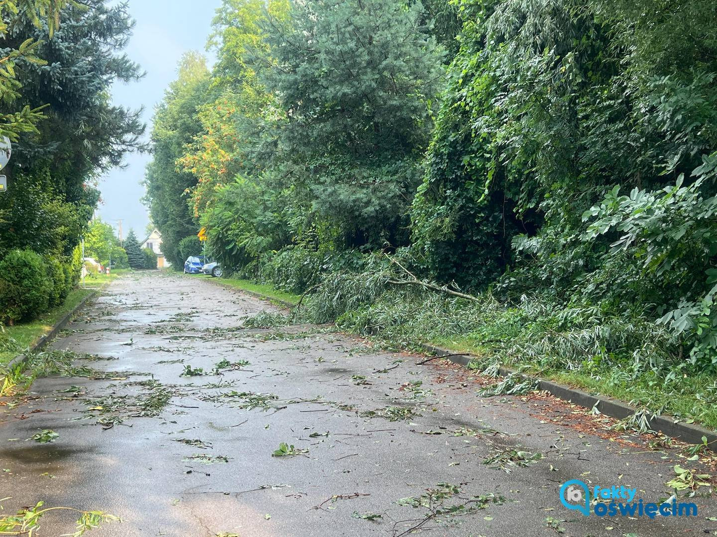 Intensywne opady w powiecie oświęcimskim, apel służb