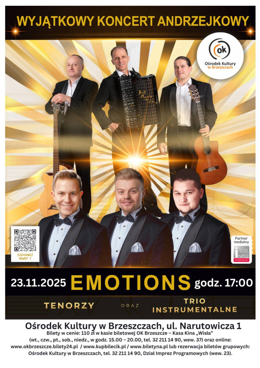 Andrzejkowy koncert tenorów Emotions w Brzeszczach