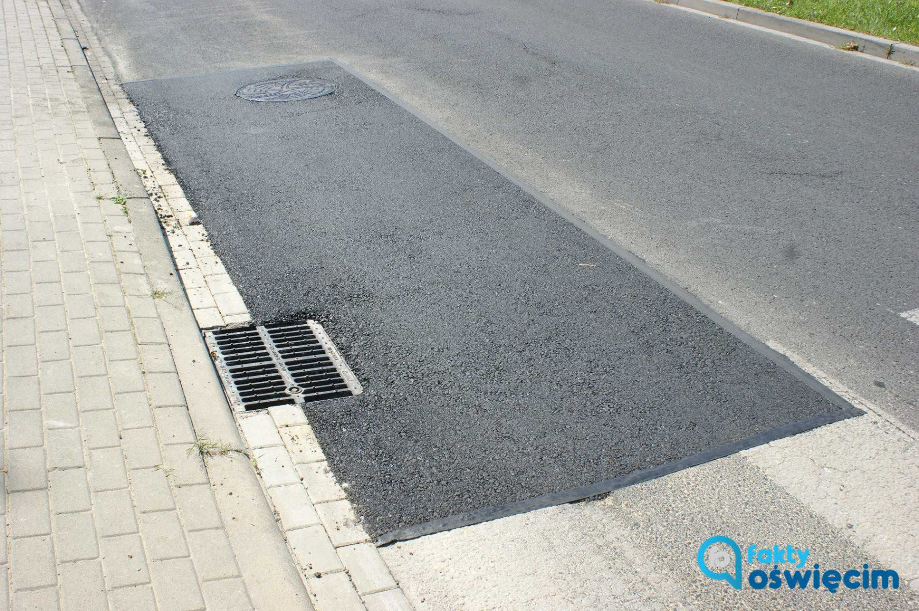 Dziura załatana po interwencji Faktów Oświęcim