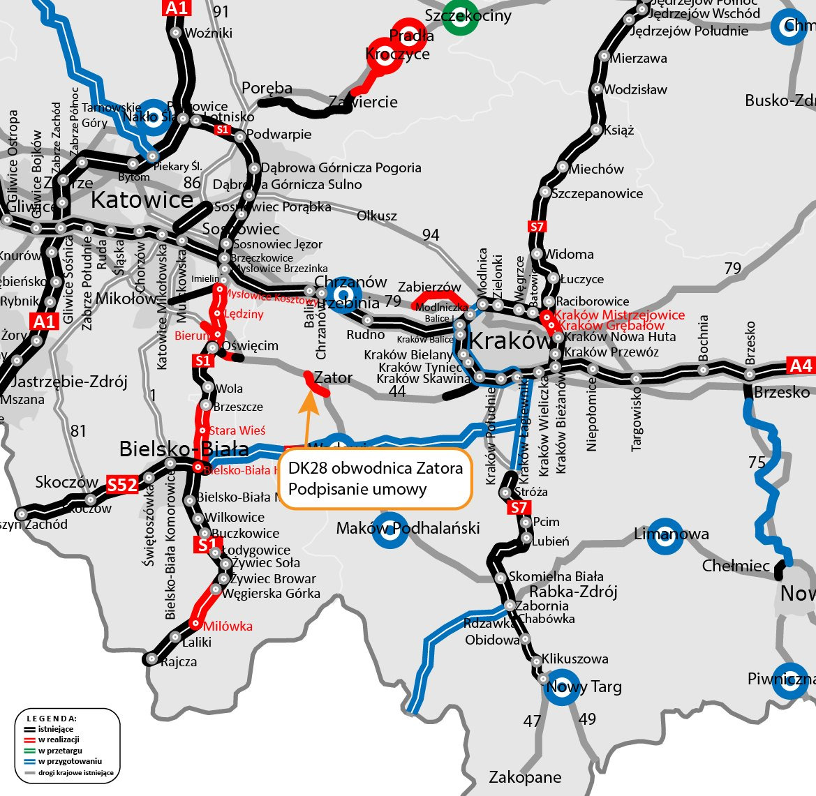 Obwodnica Zatora – podpisano umowę. Rusza budowa nowej trasy DK28