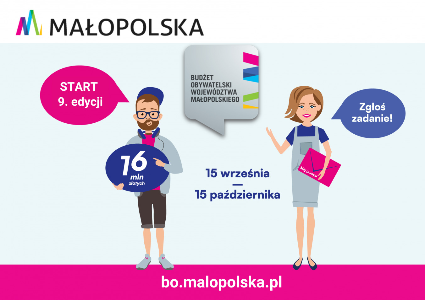 Masz pomysł na zmiany w Małopolsce? 15 września startuje 9. edycja Budżetu Obywatelskiego!