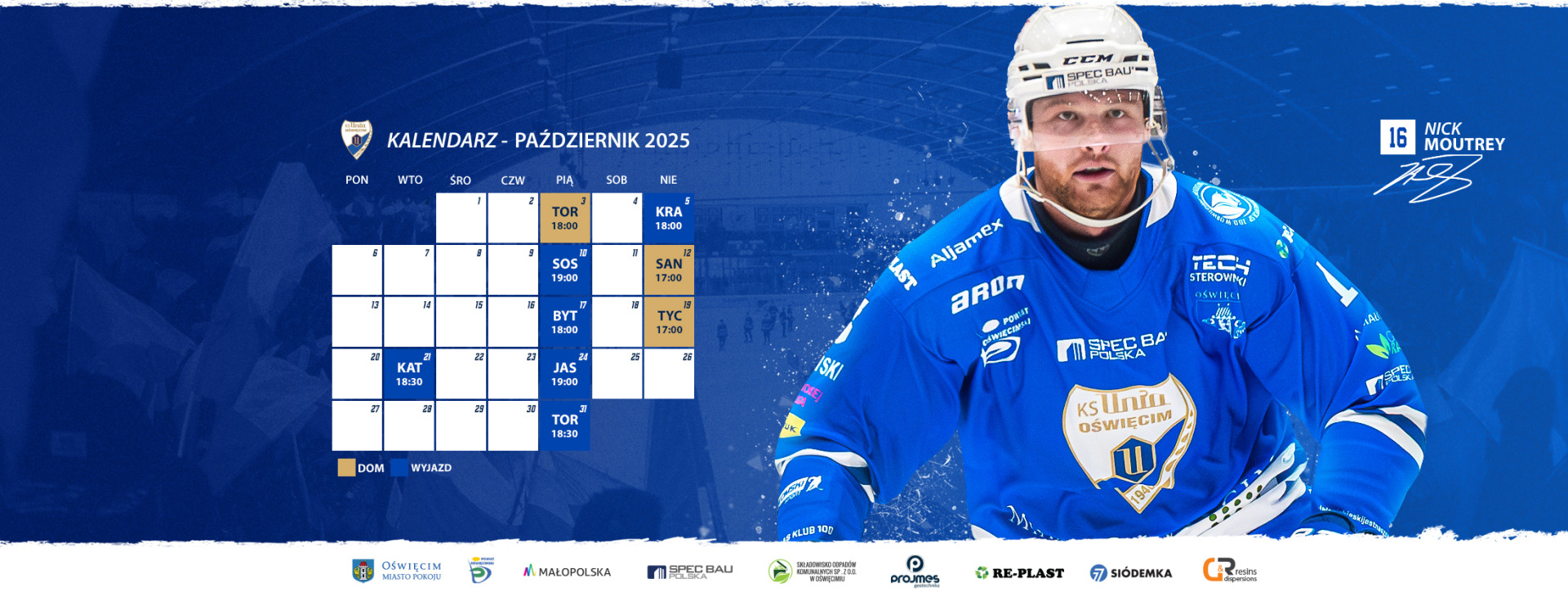 Październik pełen emocji! Unia Oświęcim rozegra dziewięć ligowych spotkań