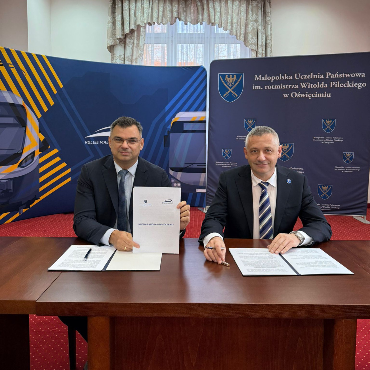 Koleje Małopolskie i oświęcimska uczelnia łączą siły. Nowa umowa o współpracy