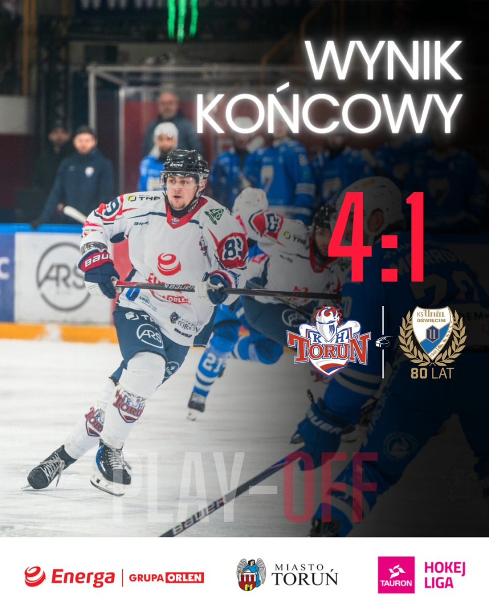 Toruń wyrównał serię! Unia przegrała 1:4 na wyjeździe. Seria 3:3 – czwartek mecz w Oświęcimiu