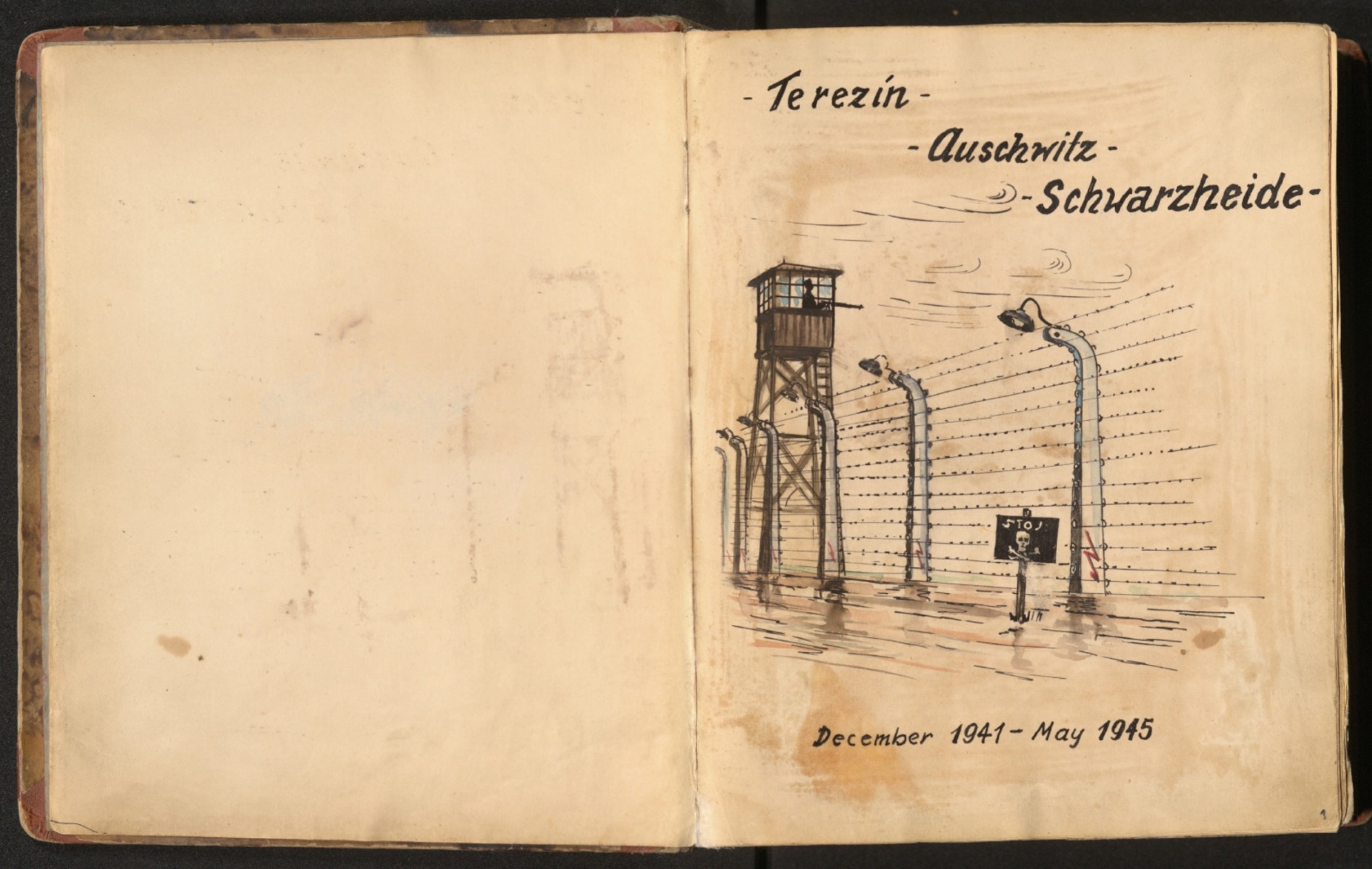 Muzeum Auschwitz wzbogaciło zbiory o dziennik z rysunkami Ocalałego Alfreda Kantora