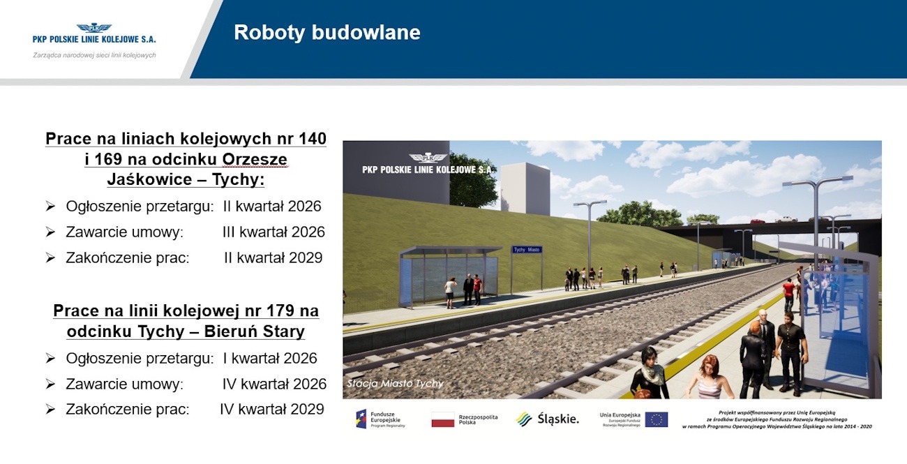 PKP ogłosiły przetarg na kolej Tychy–Bieruń. Długo wyczekiwana inwestycja kolejowa rusza