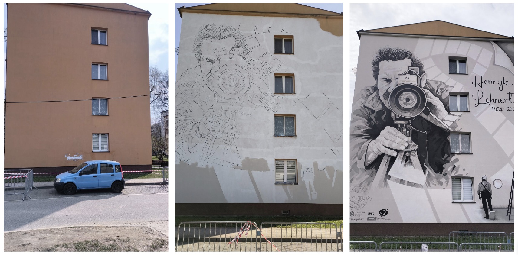 Mural Henryka Lehnerta gotowy. Odsłonięcie 22 czerwca w 20. rocznicę śmierci oświęcimskiego filmowca