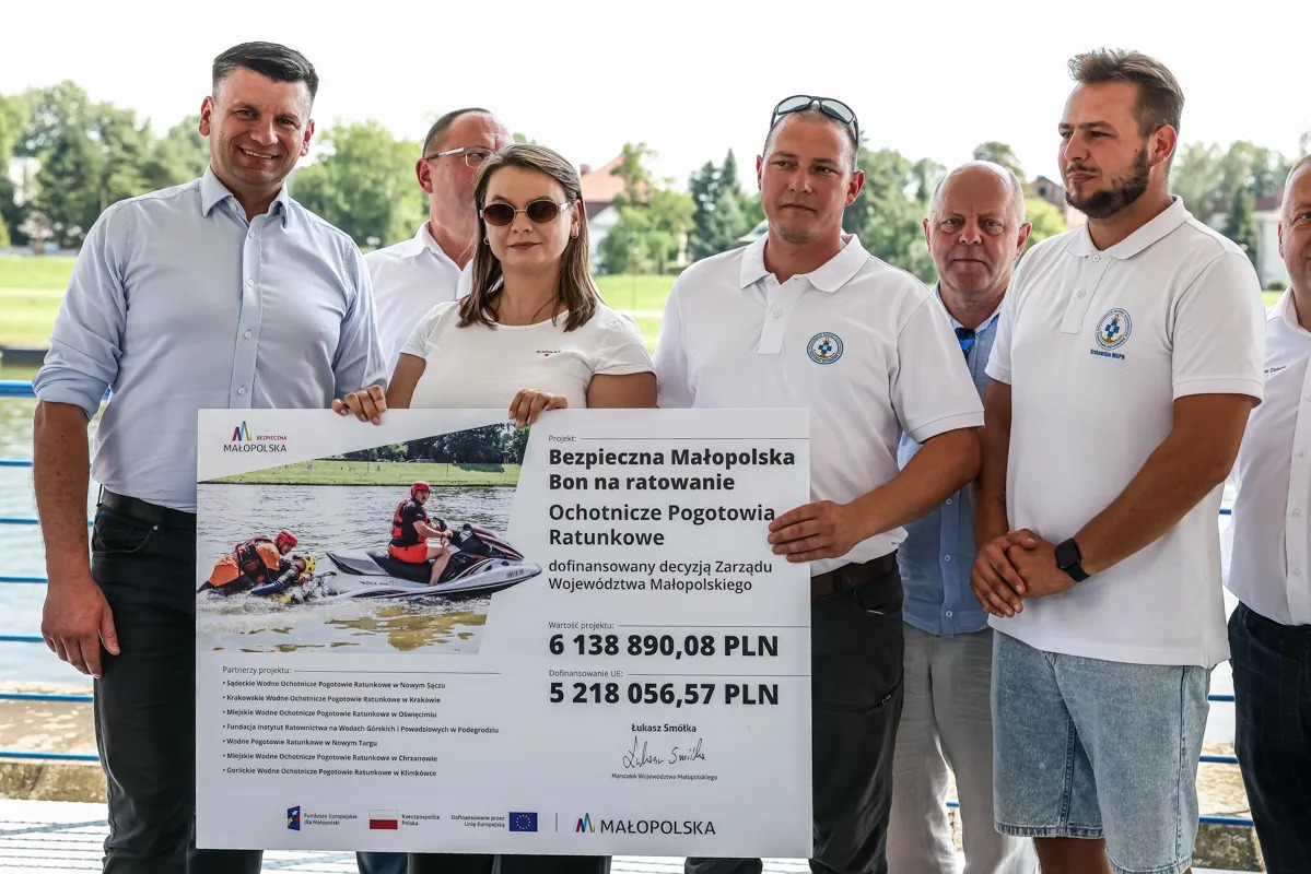 Ponad pół miliona złotych dla WOPR w Oświęcimiu. Małopolska inwestuje w bezpieczeństwo nad wodą