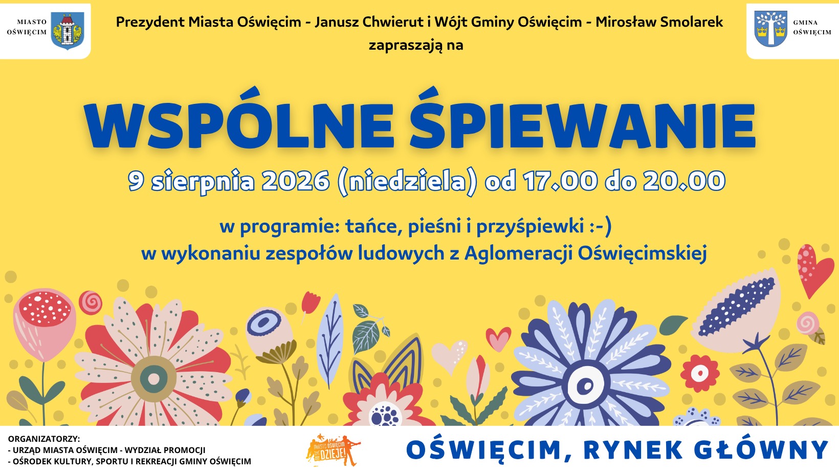 Folklor wraca na Rynek Główny w Oświęcimiu. Tańce, pieśni i wspólny śpiew