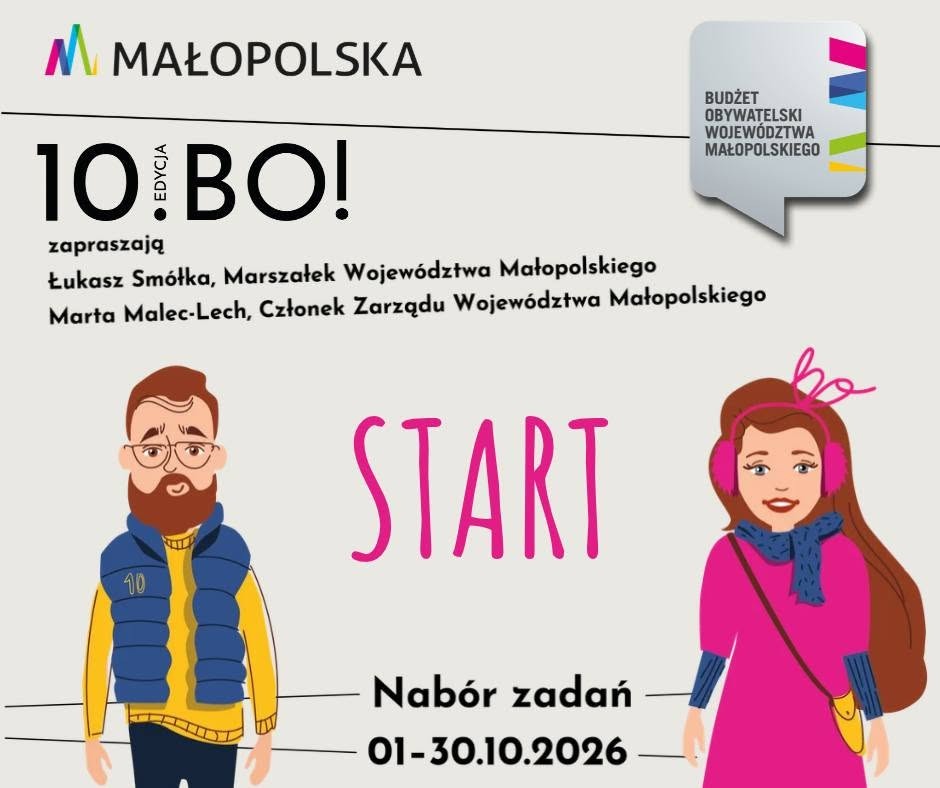 Budżet Obywatelski Województwa Małopolskiego. Zgłoś projekt, zmień swoją okolicę! 