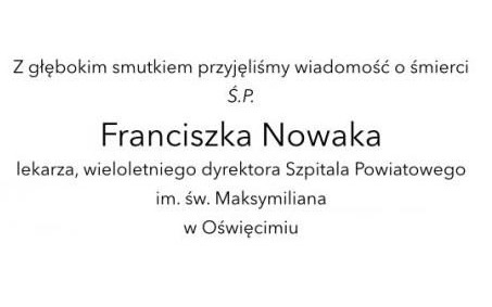 POWIAT. Zmarł Franciszek Nowak