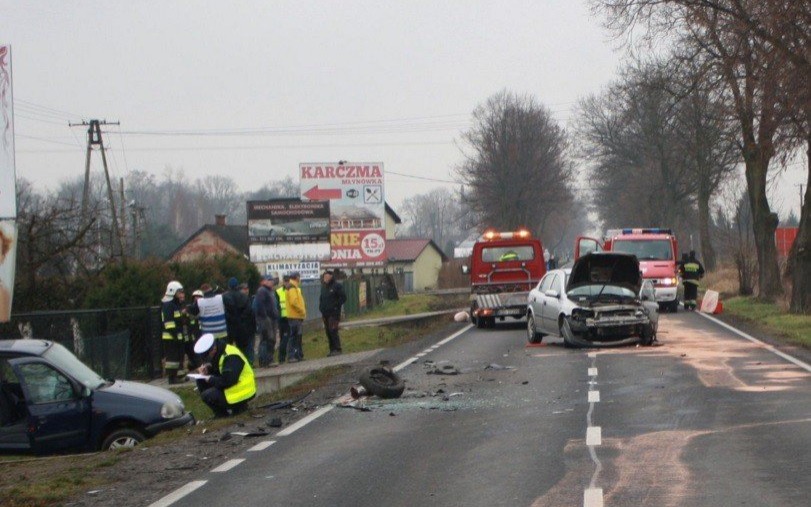 ŁĘKI. Groźnie wyglądający wypadek
