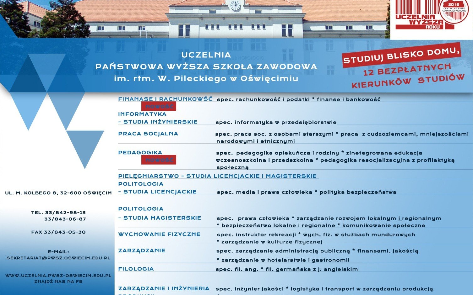 POWIAT. Najlepszy rok akademicki Uczelni w Oświęcimiu