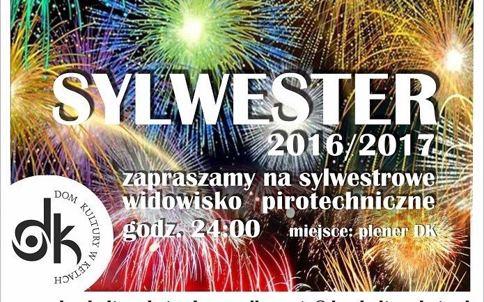 KĘTY. Widowisko pirotechniczne przy Domu Kultury