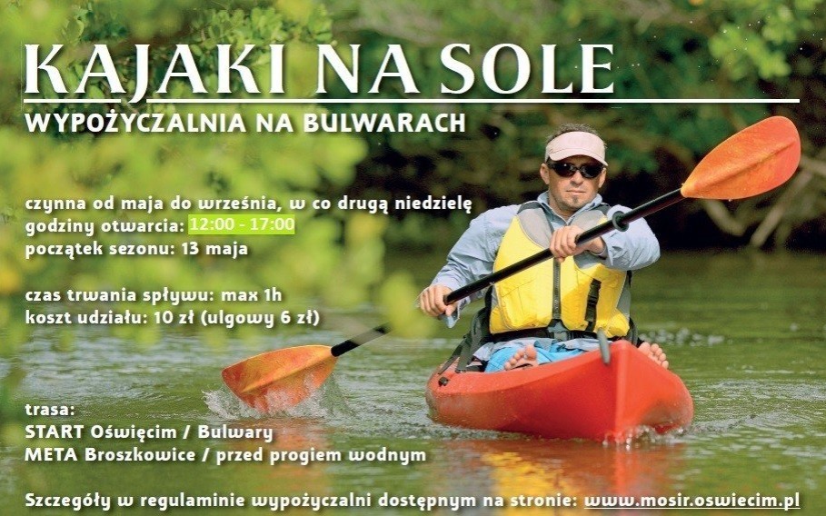 OŚWIĘCIM. Ruszają spływy kajakowe po Sole