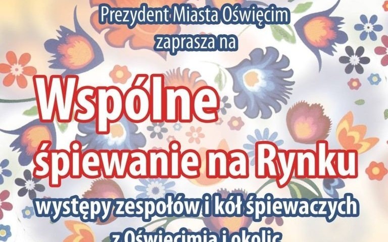 OŚWIĘCIM. Wspólne śpiewanie na Rynku Głównym