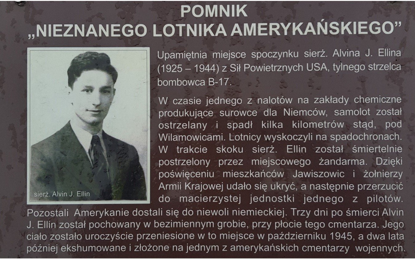 BRZESZCZE. Uroczystość upamiętniająca amerykańskiego lotnika