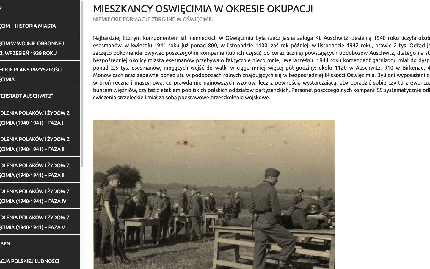 OŚWIĘCIM. Nowa lekcja: „Mieszkańcy Oświęcimia w okresie okupacji”