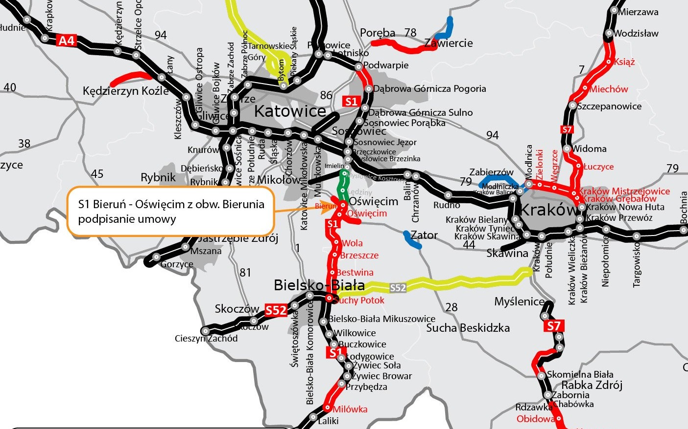 POWIAT. Odwołanie wykonawcy na budowę S1 Mysłowice – Bieruń