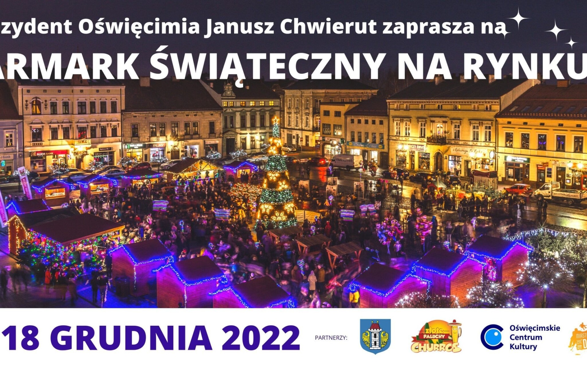 OŚWIECIM. Wigilia Miejska w ostatni dzień Jarmarku Świątecznego A.D. 2022