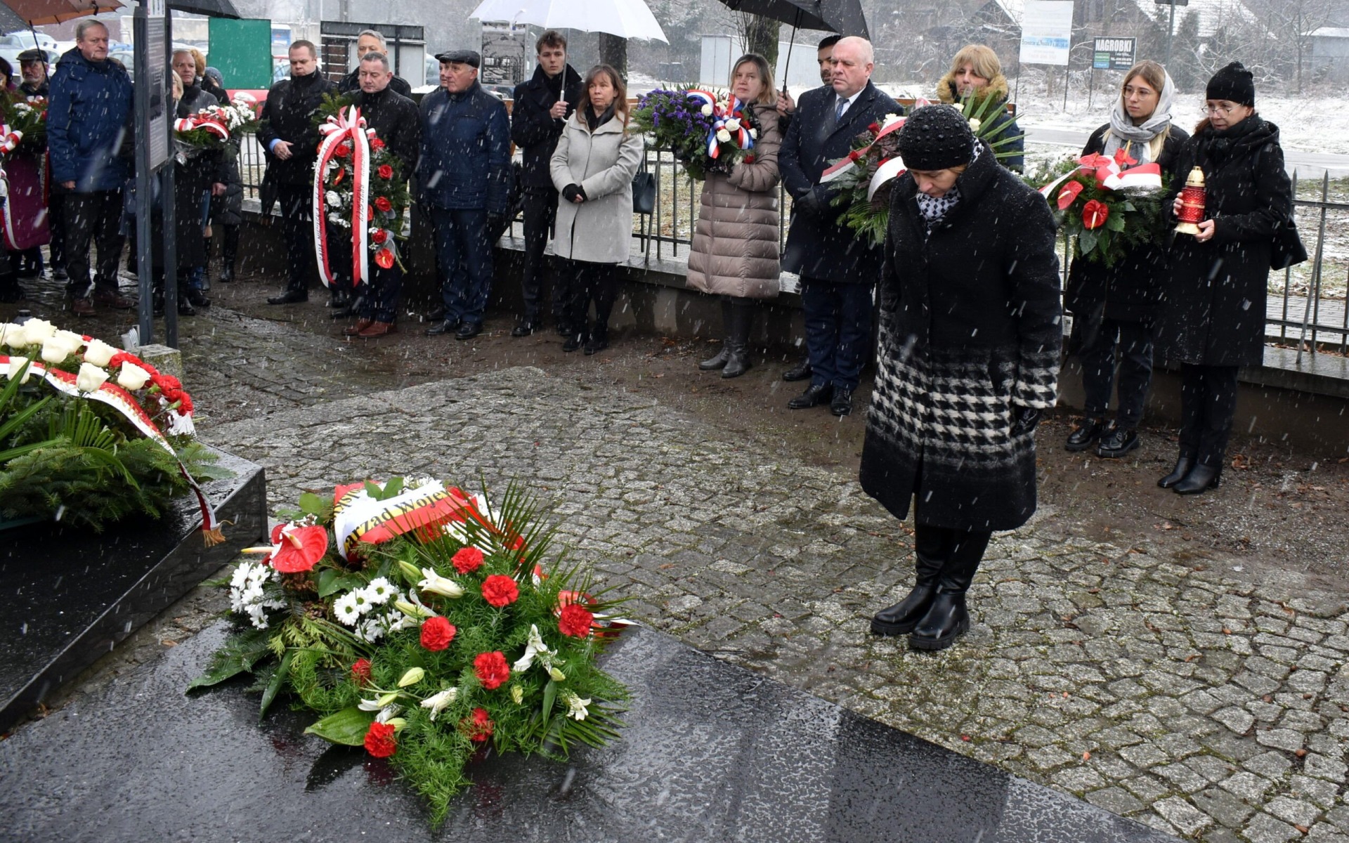 BRZESZCZE. Hołd ofiarom Marszu Śmierci z KL Auschwitz
