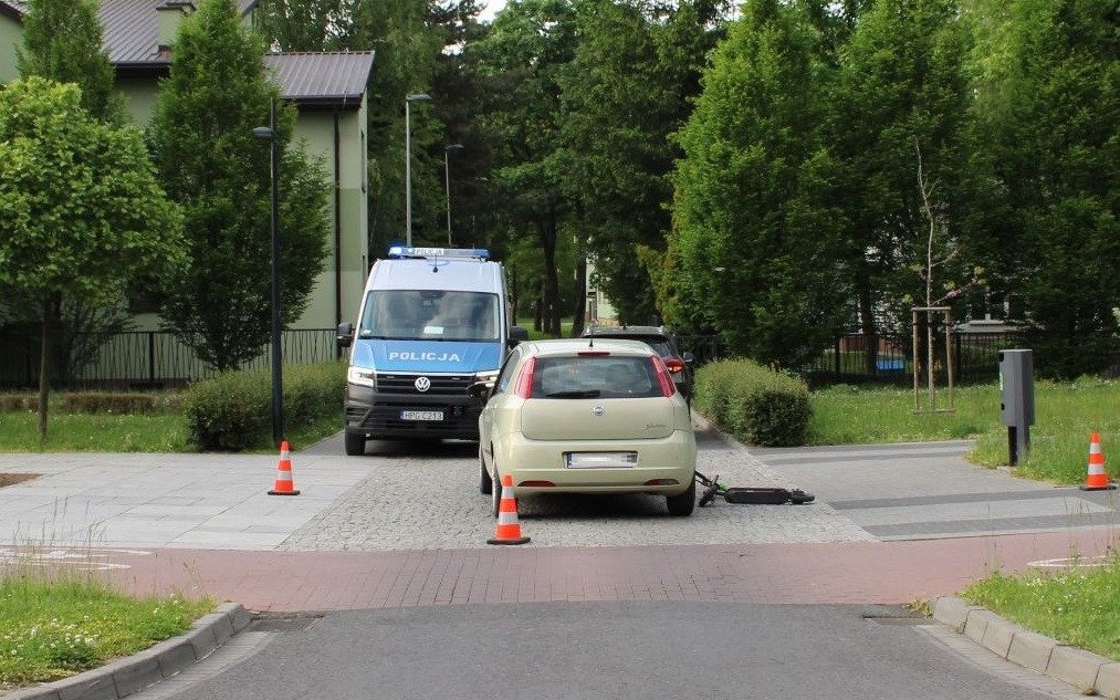 OŚWIĘCIM. Nie ustąpił pierwszeństwa przejazdu hulajnodze