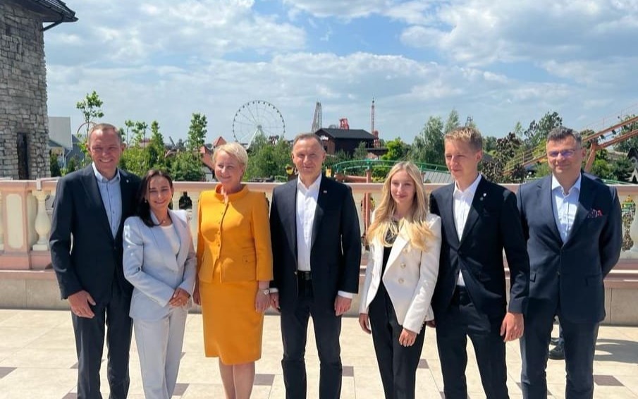 ZATOR. Prezydent Andrzej Duda w Energylandii rozmawiał o małopolskiej turystyce