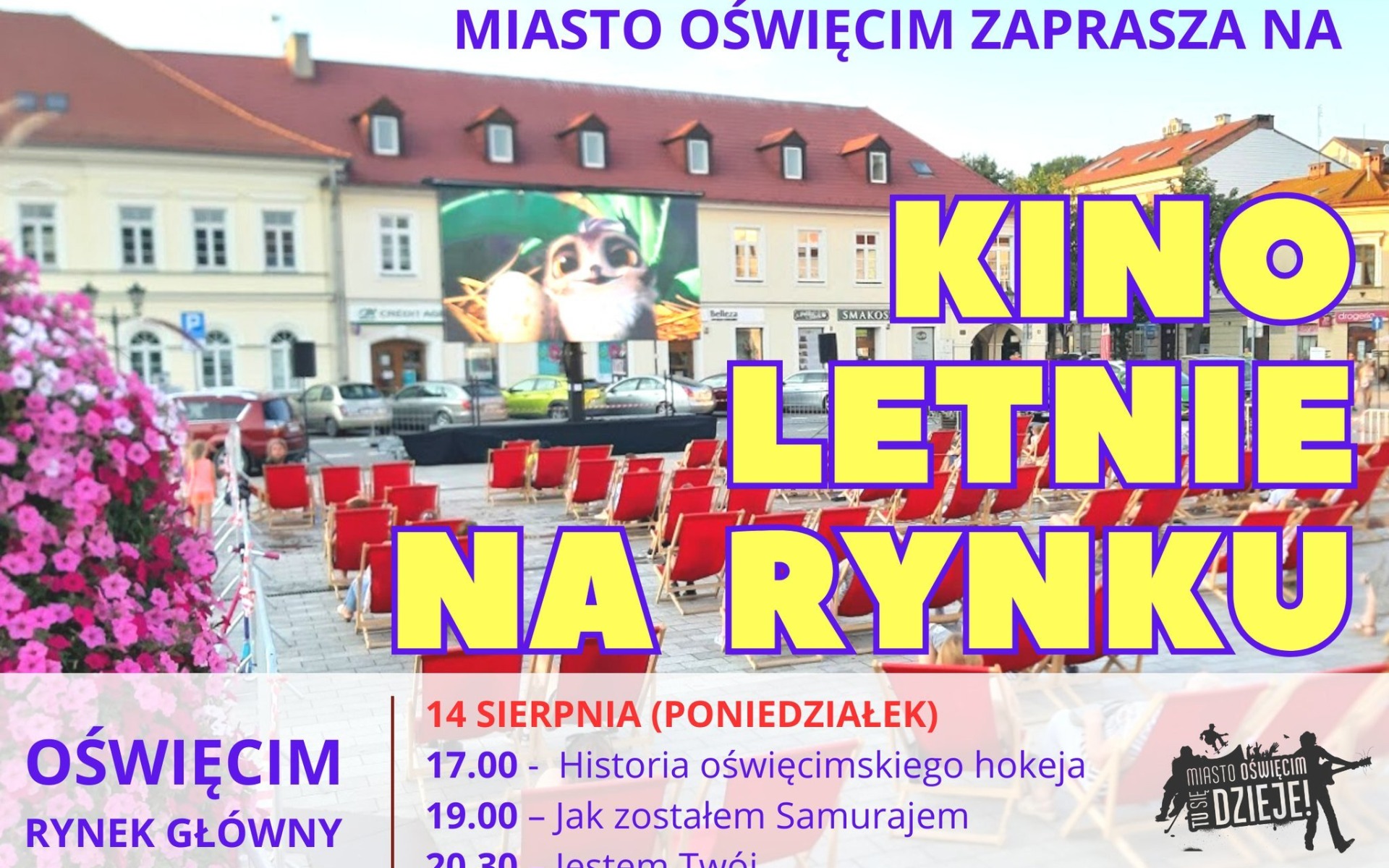 OŚWIĘCIM. Kino Letnie na Rynku Głównym oraz pokaz filmu Historia oświęcimskiego hokeja